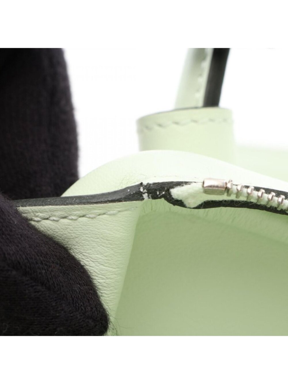 Hermes Shoulder Bag Lindy Mini Vert Fizz Leather Calf - Picture 6 of 7